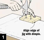 Shelf pin alignment template