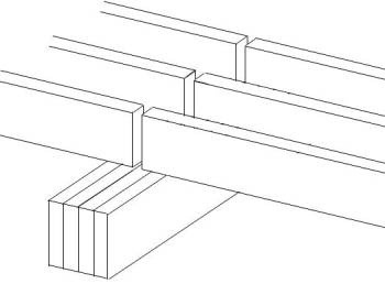 floor joists resting on girder or beam