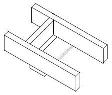 floor joists with strapping and blocking